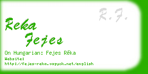reka fejes business card