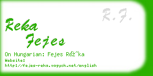 reka fejes business card